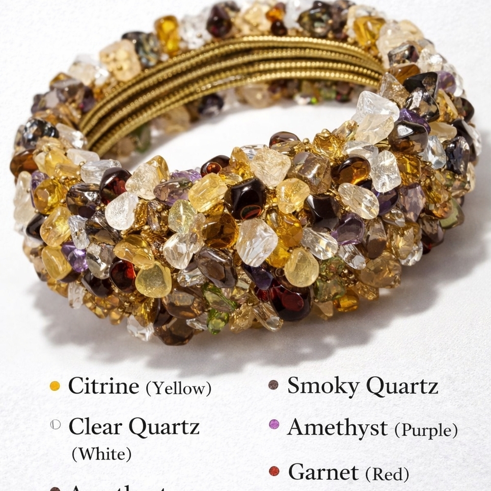 Elegant Multi-Stone Women's Bracelet